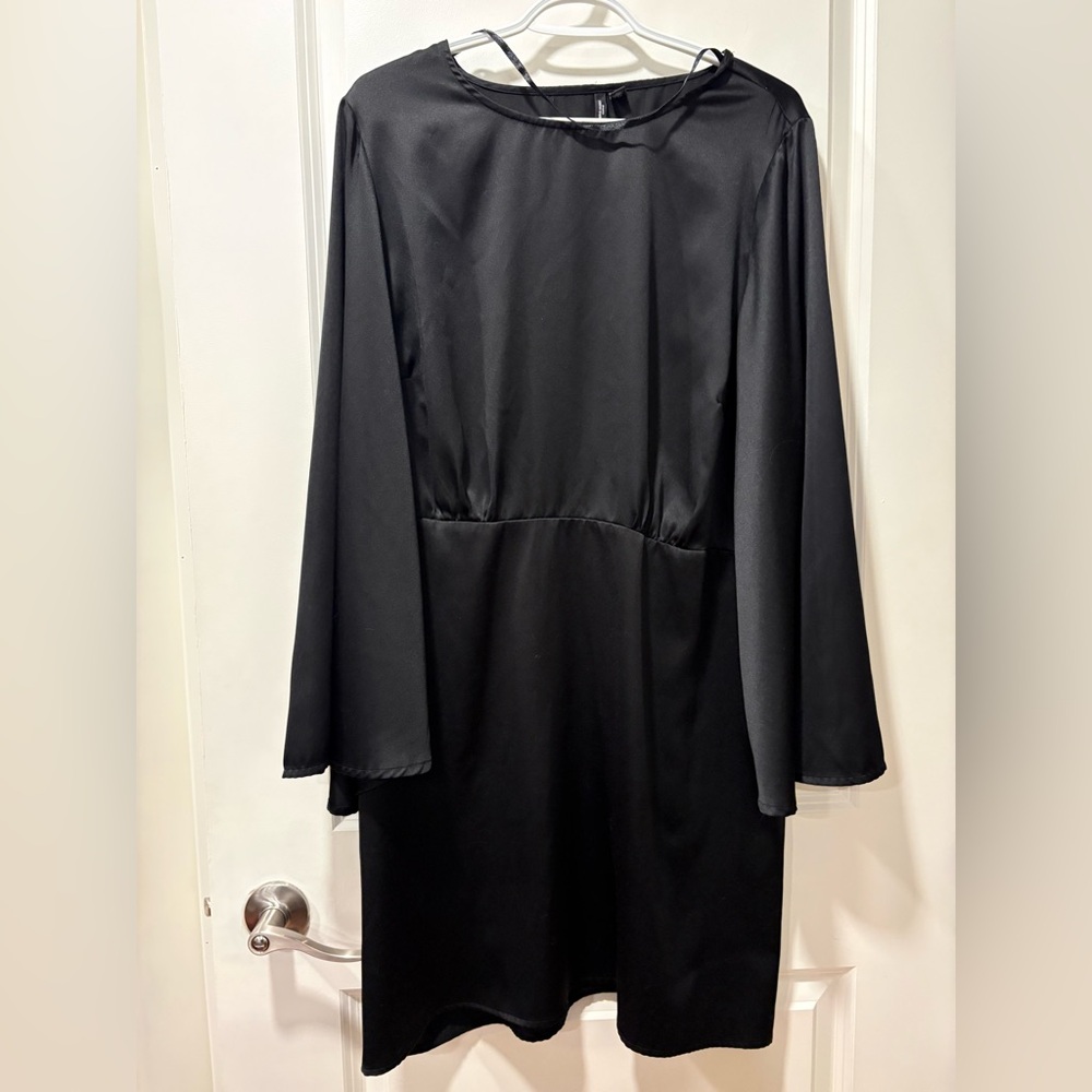 Vero Moda Black Satin Dress 16